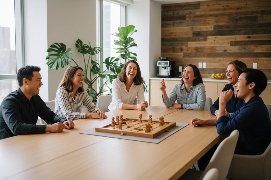 Team Playing in Office